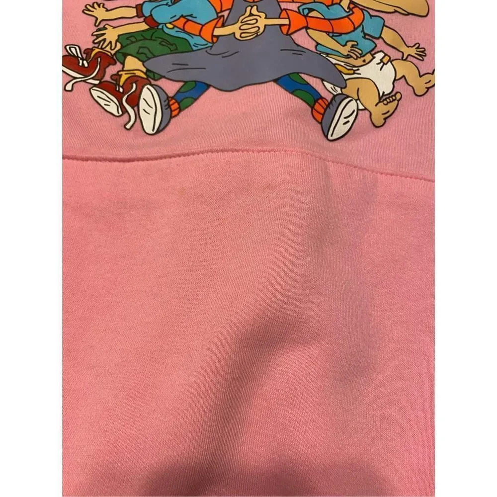 NICKELODEON RUGRATS DONT BE A BABY HOODIE UNISEX MEN WOMEN SIZE SMALL. HAS STAIN - Picture 5 of 13